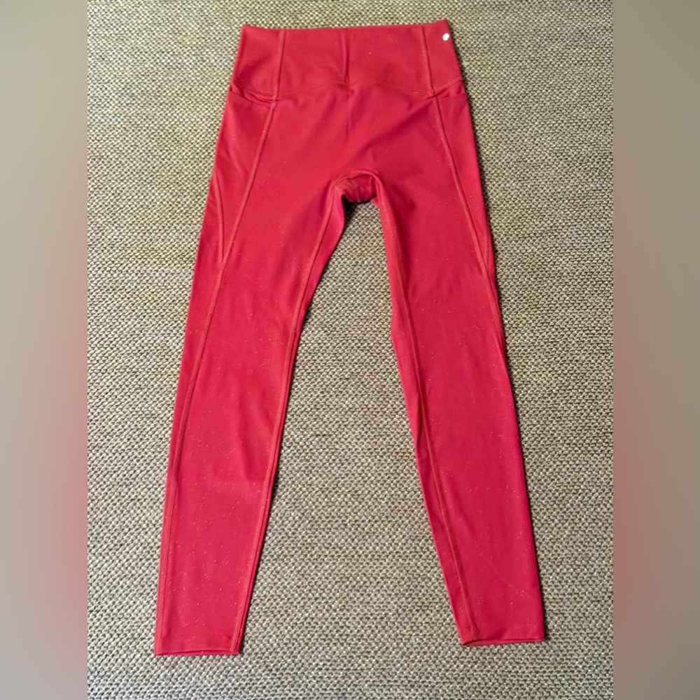 Shimmer/Sparkle Red Leggings